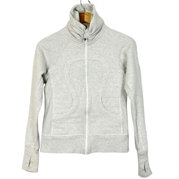 ❗️SOLD❗️Lululemon Calm & Cozy Zip Up Jacket Heathered Core Ultra Light - Picture 3 of 15